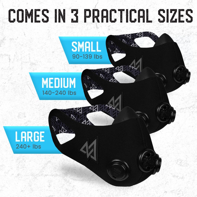 TRAININGMASK 2.0 - Elevation Training Mask for High Altitude Endurance & Breathing Workouts - Ideal for Running & Cardio (Large  Blackout) - Image 5